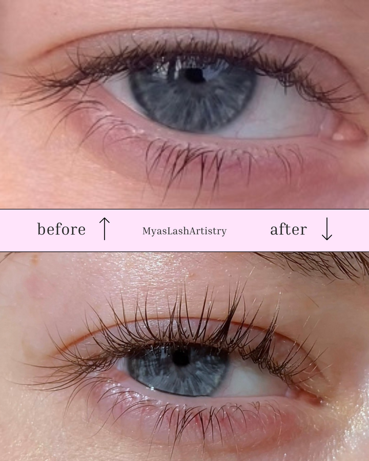Before and After Lashes